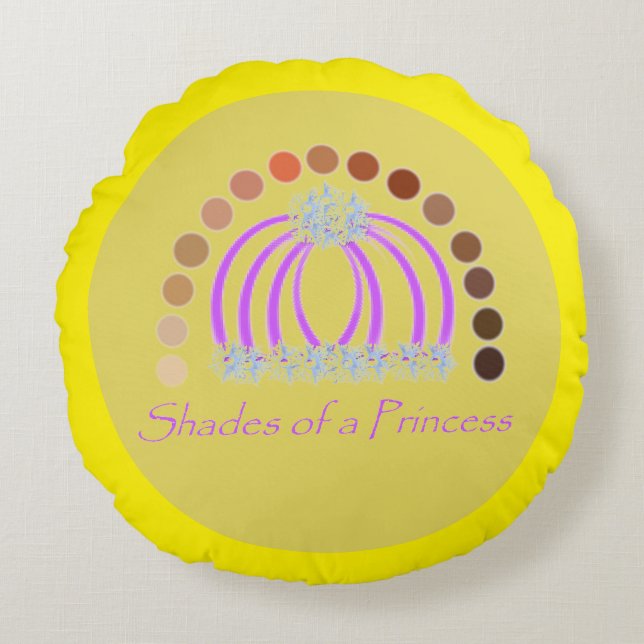 Lavishiauf den Schattierungen einer Prinzessin, di Rundes Kissen (Vorderseite)