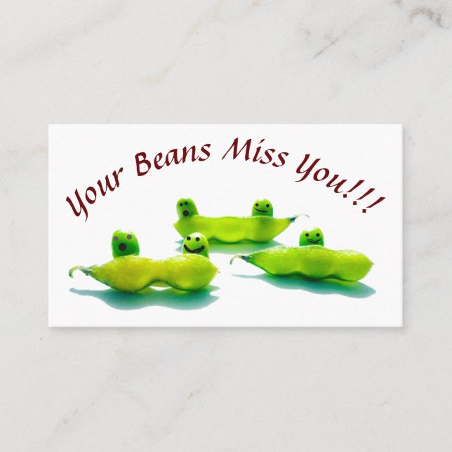 LavishishiOn Boans Besuch /Miss You Card Visitenkarte (Vorderseite)