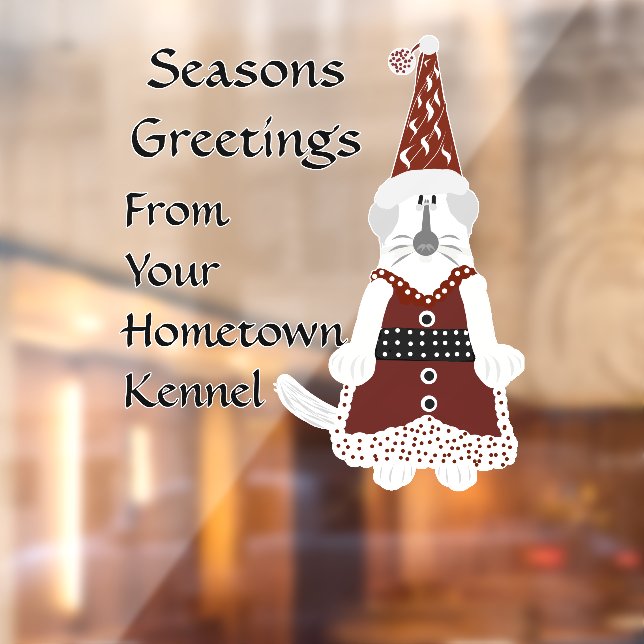 Lavishishon Country Santa Puppy Christmas Knome  Fensteraufkleber (Blatt 2)