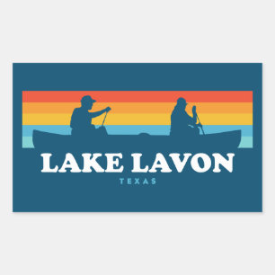 Lavon Texas Canoe Rechteckiger Aufkleber