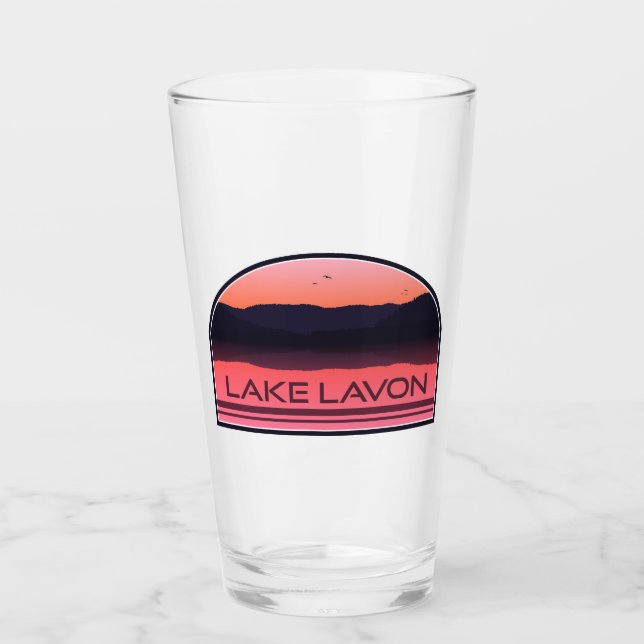 Lavon Texas Red Sunrise Lake Glas (Vorderseite)