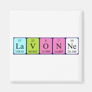 Lavonne Magnet für den periodischen Tabellennamen