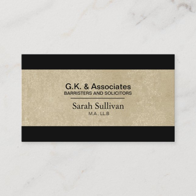 Law Business Card - Simple Texter Anwalt Visitenkarte (Vorderseite)