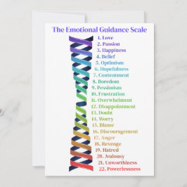Law of Attraction Emotional Guidance Scale Card Einladung