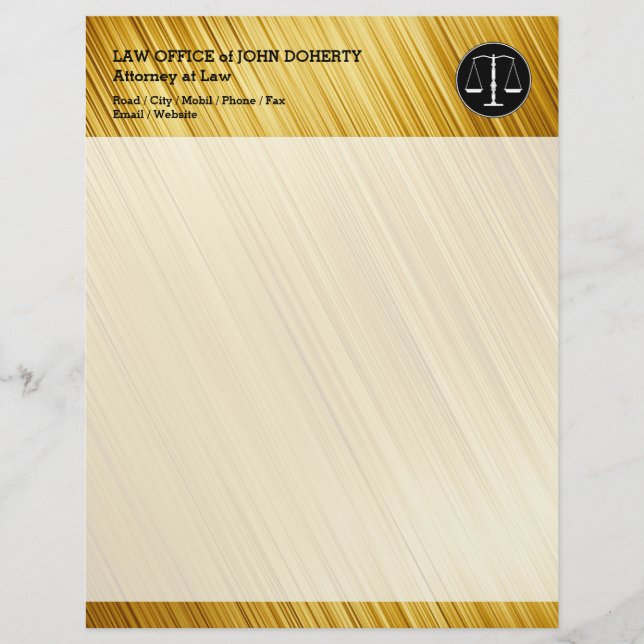LAW OFFICE - stylish Letterhead Briefkopf (Vorderseite)