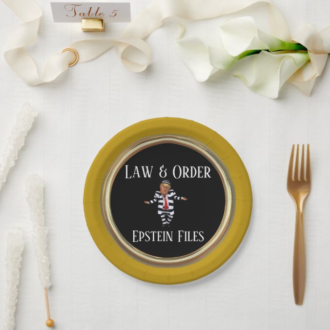 Law & Order Paper Plate Pappteller (Hochzeit)