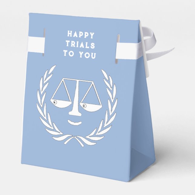 Law School Abschluss Light Blue Gevor Box Geschenkschachtel (Rückseite)