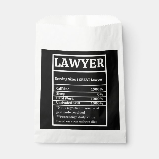Law School Graduation Party Favor Lawyer Thank You Geschenktütchen (Vorderseite)