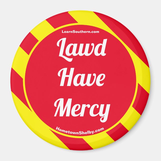 Lawd haben Mercy Red/Yellow Magnet (Vorne)
