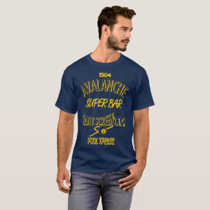 Lawinen-SuperBar Marquette - Gold auf Blau T-Shirt