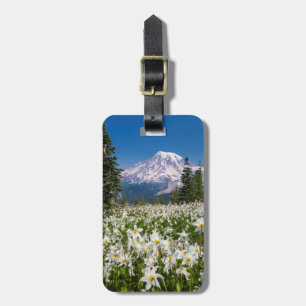 Lawinenlilien und Mount Rainier 2 Gepäckanhänger