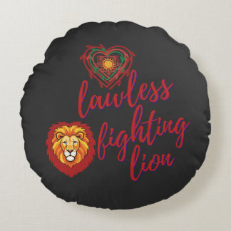Lawless fighting lion rundes kissen