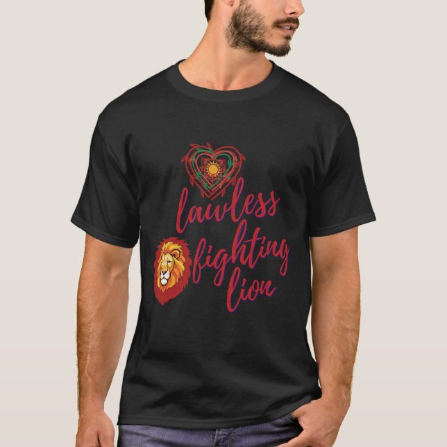 Lawless fighting lion T-Shirt (Vorderseite)