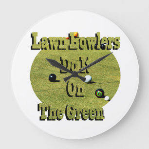 Lawn Bowlers Do It On The Green, Funny Große Wanduhr