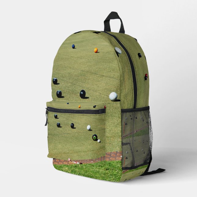 Lawn Bowles The Game, Full Print Backpack Bedruckter Rucksack (Rückseitige Ecke Rechts)