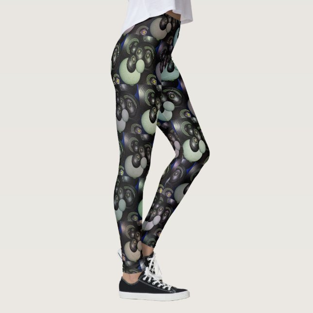 Lawn Bowls Abstrakt Art, Leggings (Rechts)