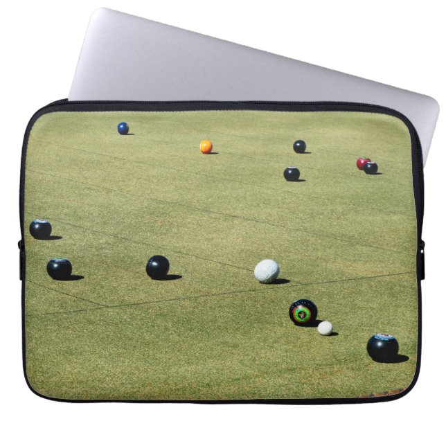 "Lawn Bowls Action Game" Laptopschutzhülle (Vorderseite)