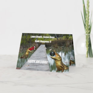 Lawn Bowls Australia Split Happens, Birthday Card Karte