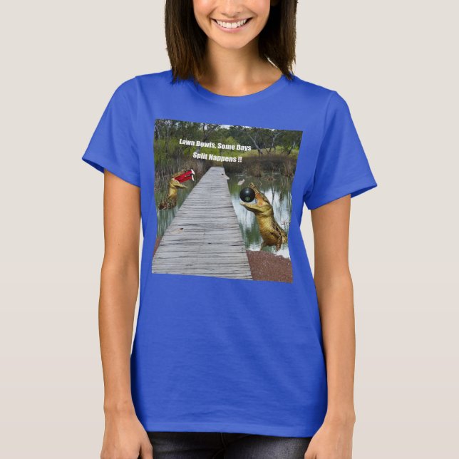 Lawn Bowls Australia Split Happens, Ladies Tshirt (Vorderseite)