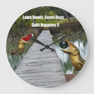 Lawn Bowls Australia Split Happens, Large Clock Große Wanduhr