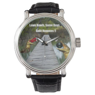 Lawn Bowls Australia Split Happens, Mens Watch Armbanduhr