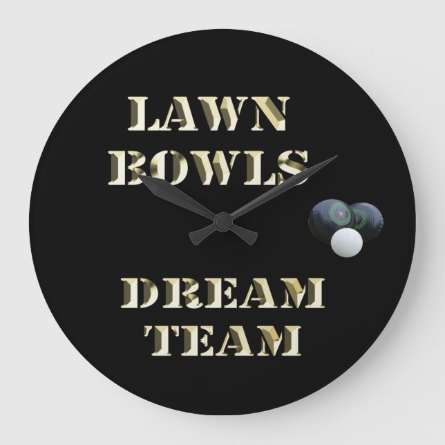Lawn Bowls Dream Team,   Große Wanduhr (Vorderseite)
