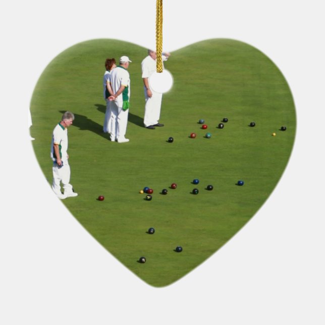 Lawn Bowls England Keramikornament (Hinten)