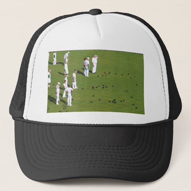 Lawn Bowls England Truckerkappe (Vorderseite)