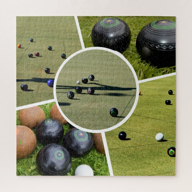 Lawn Bowls Five Picture Collage, Jigsaw Puzzle (Vertikal)