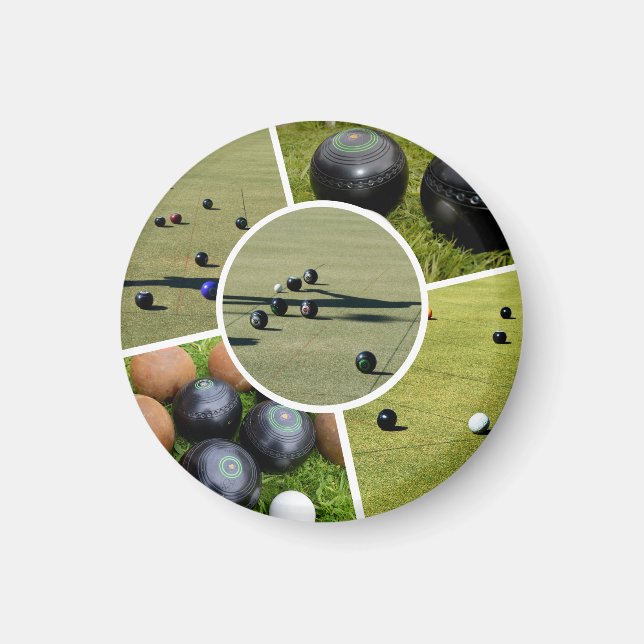 Lawn Bowls Five Picture Collage, Magnet (Vorne)