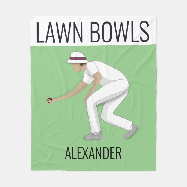 Lawn Bowls Fleecedecke (Vorderseite)