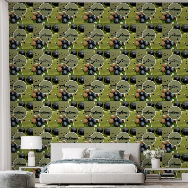 Lawn Bowls Foto Collage, Tapete (Schlafzimmer)