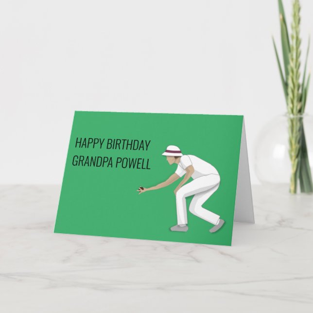 Lawn Bowls Karte (Vorderseite)