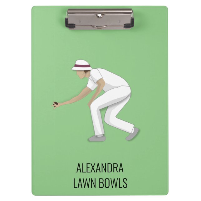 Lawn Bowls Klemmbrett (Vorderseite)