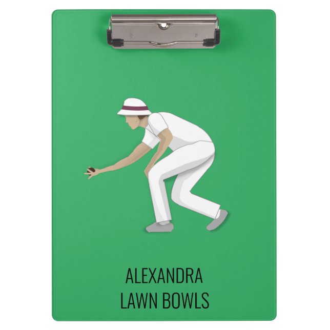 Lawn Bowls Klemmbrett (Vorderseite)