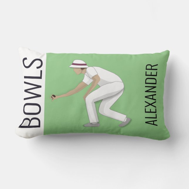 Lawn Bowls Lendenkissen (Vorderseite)