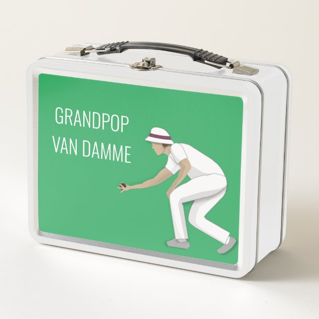 Lawn Bowls Metall Brotdose (Vorderseite)