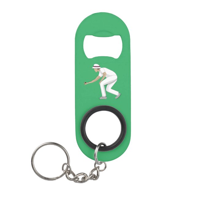 Lawn Bowls Mini Flaschenöffner (Vorderseite)