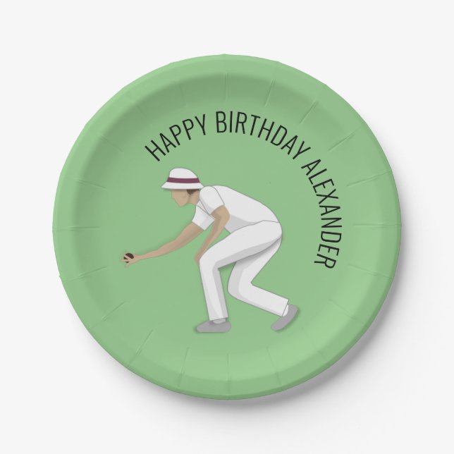 Lawn Bowls Pappteller (Vorderseite)