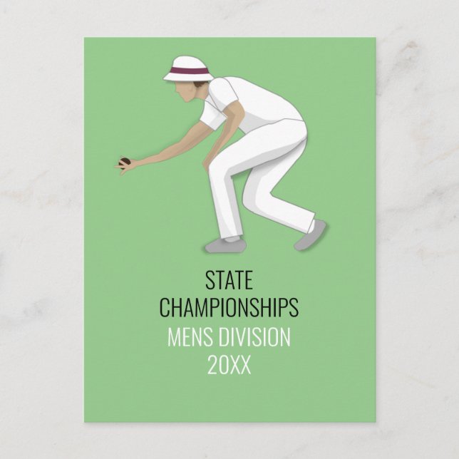 Lawn Bowls Postkarte (Vorderseite)