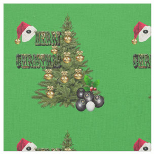 Lawn Bowls Weihnachtsbaum Design, Stoff