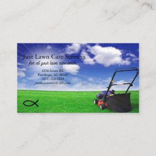 Lawn Care Blue Sky Business Card Visitenkarte