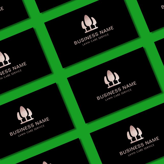 Lawn Care Elegante Rose Gold Glitzer Business Card Visitenkarte (Von Creator hochgeladen)