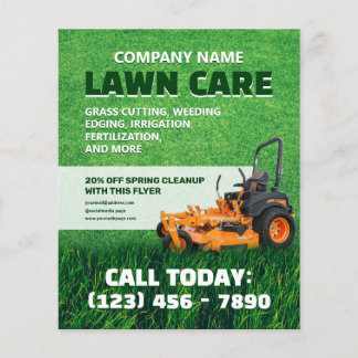 Lawn care grass lawn mower flyer