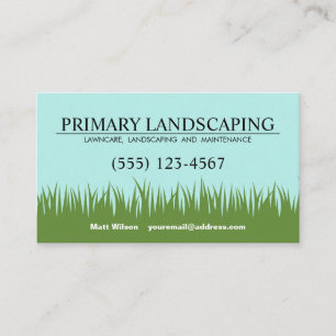 Lawn Care Landscaper Service Grass Visitenkarte