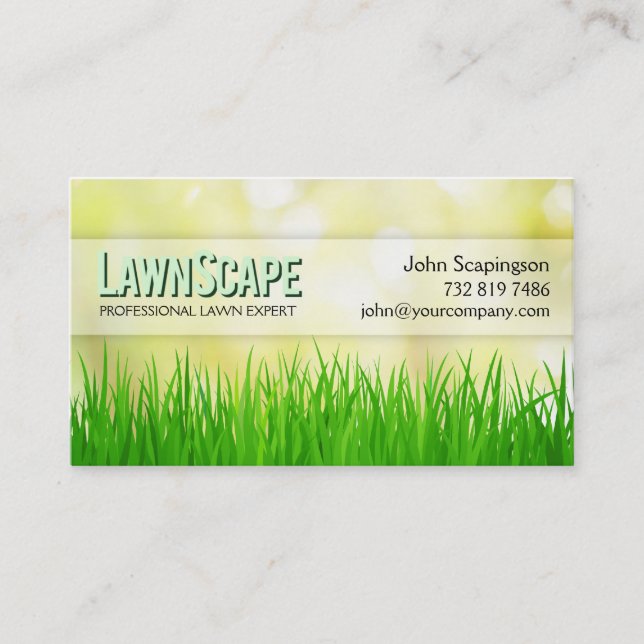Lawn Care Landscaping Gardener Business Card Visitenkarte (Vorderseite)
