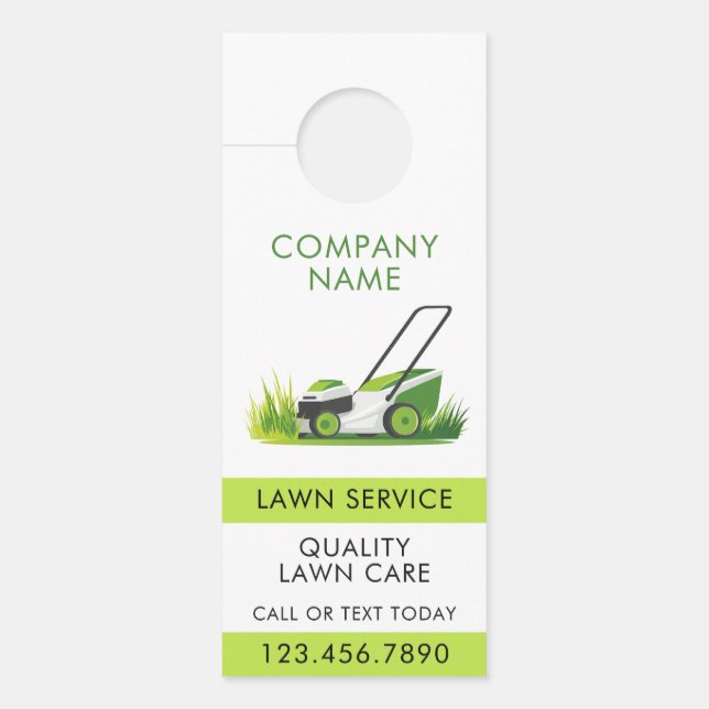 Lawn Care Landscaping Professional QR Code Türanhänger (Vorderseite)
