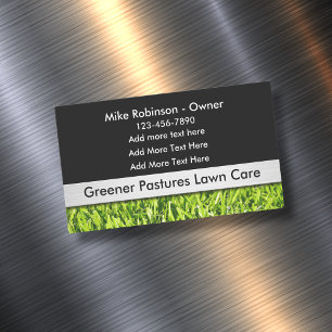 Lawn Care Simple Business Card Magnete
