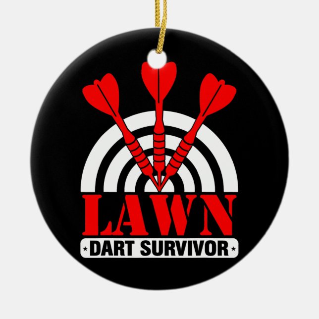 Lawn Dart Survivor Keramik Ornament (Vorne)