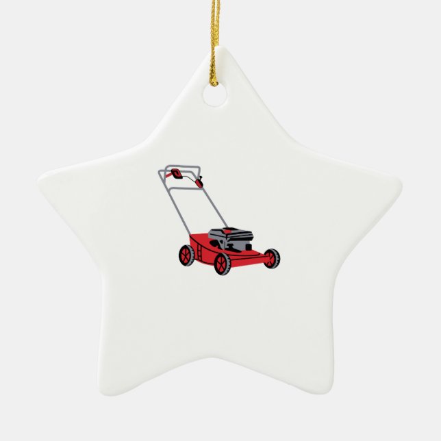 LAWN MOWER KERAMIK ORNAMENT (Vorne)
